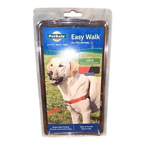 Petsafe Easy Walk No-Pull Dog Harness Large Red Black New